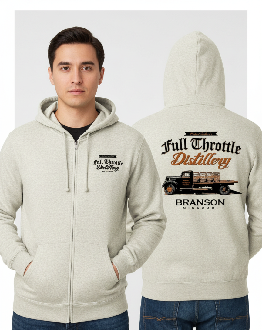 Vintage Truck Branson Fleece Zip Hoodie