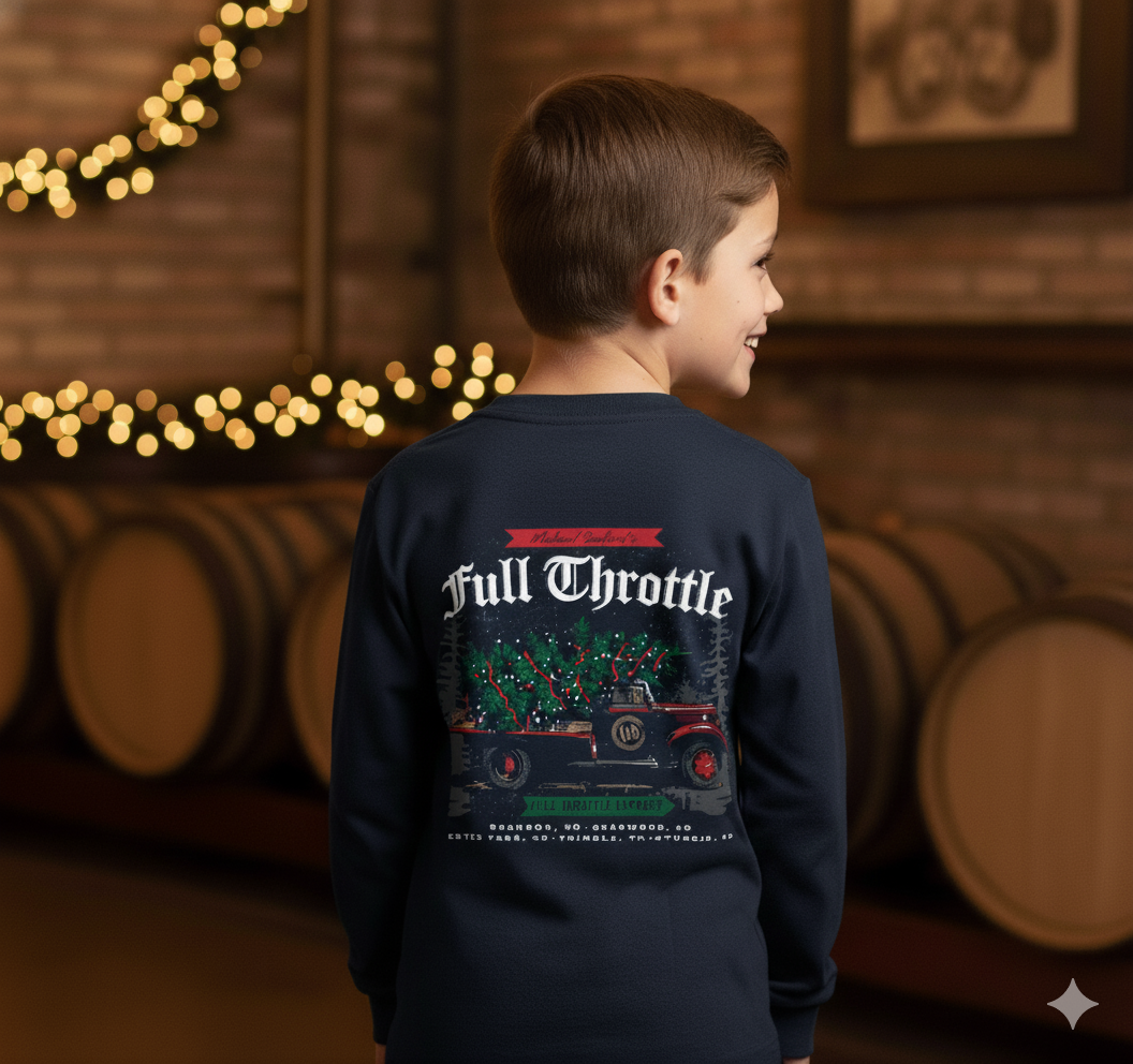 Vintage Winter Truck Long Sleeve - Youth